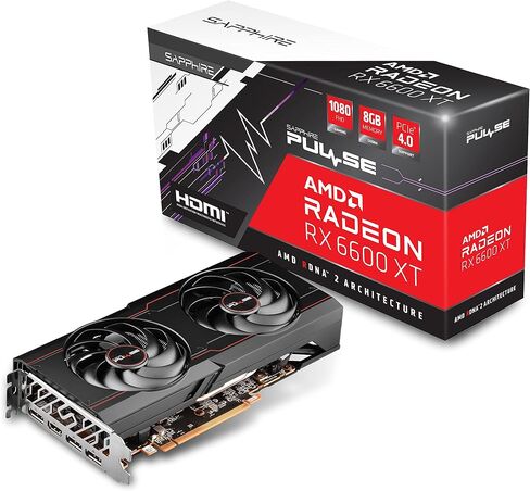 بطاقة رسومات الألعاب Sapphire Technology Pulse AMD Radeon RX 6600 XT مع ذاكرة GDDR6 سعة 8 جيجابايت، وAMD RDNA 2 (11309-03-20G) (متجددة) in Saudi Arabia