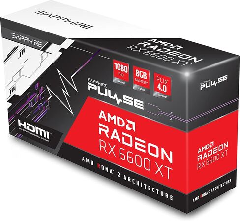 بطاقة رسومات الألعاب Sapphire Technology Pulse AMD Radeon RX 6600 XT مع ذاكرة GDDR6 سعة 8 جيجابايت، وAMD RDNA 2 (11309-03-20G) (متجددة) in Saudi Arabia