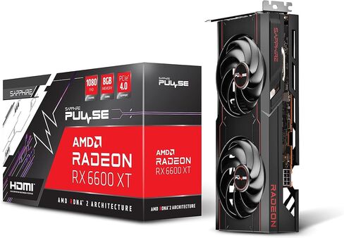بطاقة رسومات الألعاب Sapphire Technology Pulse AMD Radeon RX 6600 XT مع ذاكرة GDDR6 سعة 8 جيجابايت، وAMD RDNA 2 (11309-03-20G) (متجددة) in Saudi Arabia