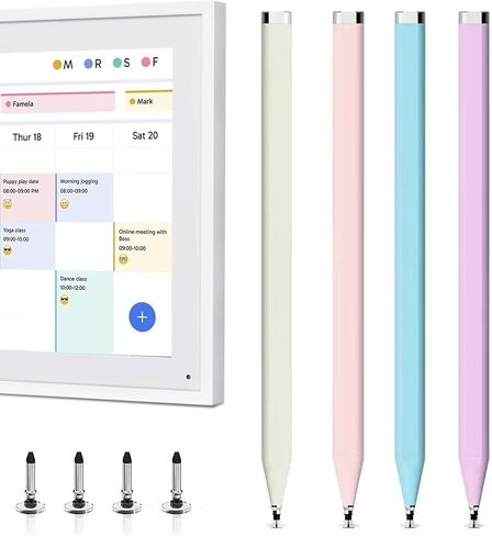 4 قطع قلم ستايلس لـ Skylight 15 بوصة تقويم مخصص متوافق مع قلم تقويم رقمي ذكي مقاس 15.6 بوصة و27 بوصة (أزرق + وردي + أخضر + أرجواني) in Saudi Arabia