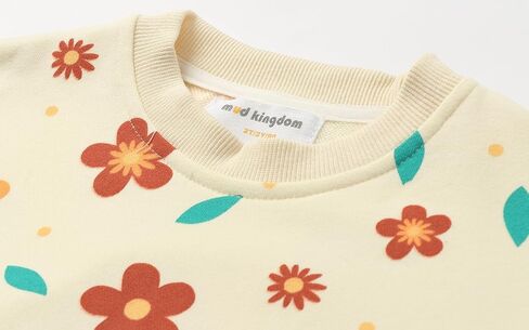 Mud Kingdom Boutique Little Girls Sweatshirts Crewneck Cotton Sunflower in Kuwait