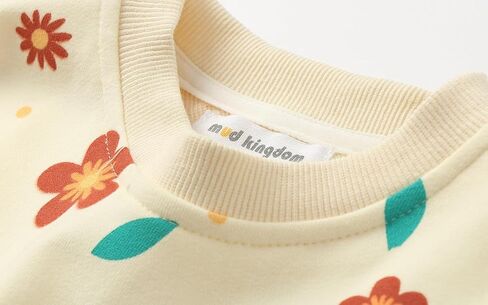 Mud Kingdom Boutique Little Girls Sweatshirts Crewneck Cotton Sunflower in Kuwait