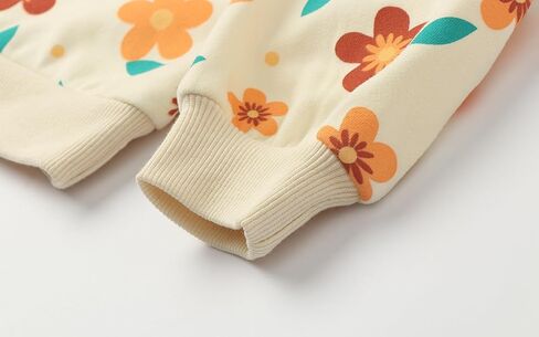 Mud Kingdom Boutique Little Girls Sweatshirts Crewneck Cotton Sunflower in Kuwait