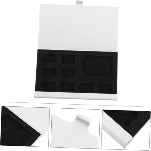 Artibetter Aluminum Alloy Card Storage Case 9 Slots Anti-Static Memory Holder for Travel and Organization Design for Easy Viewing in Saudi Arabia