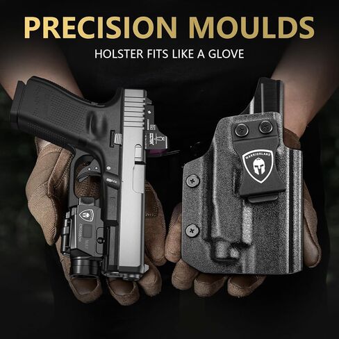 حافظة WARRIORLAND G21 مع مجموعة إضاءة ليزر 800 لومن MA1، تناسب Glock 21/20 Gen 3 4 5 & Glock 22 Gen5، ضوء تكتيكي LED باللون الأبيض بالليزر الأخضر، قابل لإعادة الشحن | مؤشر البطارية | IWB كيديكس الحافظة in Saudi Arabia