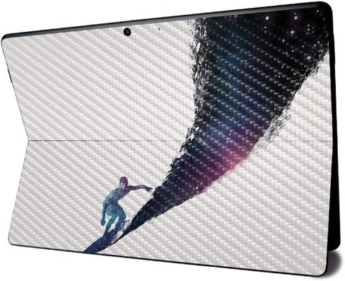 MightySkins Carbon Fiber Skin for Microsoft Surface Pro X - Focus | Textured Carbon Fiber Finish | Easy to Apply, Remove, and Change Styles | Made in The USA in Saudi Arabia