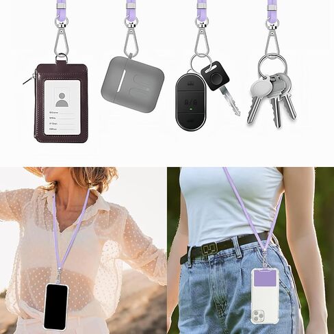 Universal Crossbody Phone Lanyard Adjustable Nylon Strap with Patch Hands-Free Phone Holder for Travel Hiking and Daily Use in Saudi Arabia