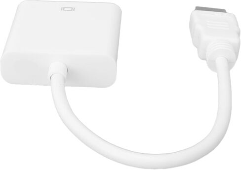 Keenso HD Multimedia Interface to VGA Adapter Converter Cable, Powerful HighDefinition Image Quality for Desktop Laptop Monitor, Durable ABSTransfer Material, for Work and Life Convenience (White) in Saudi Arabia