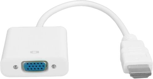 Keenso HD Multimedia Interface to VGA Adapter Converter Cable, Powerful HighDefinition Image Quality for Desktop Laptop Monitor, Durable ABSTransfer Material, for Work and Life Convenience (White) in Saudi Arabia