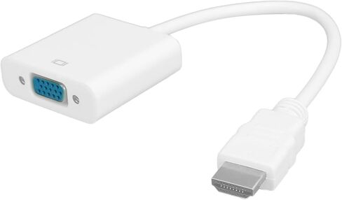 Keenso HD Multimedia Interface to VGA Adapter Converter Cable, Powerful HighDefinition Image Quality for Desktop Laptop Monitor, Durable ABSTransfer Material, for Work and Life Convenience (White) in Saudi Arabia