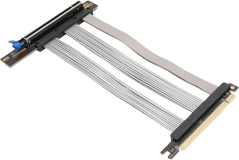 كابل تمديد PCIe 5.0 مرن من Dpofirs بتصميم مسطح - متوافق مع وحدات معالجة الرسومات الحالية والمستقبلية، للألعاب المتطرفة وتطبيقات الذكاء الاصطناعي والجماليات الممتدة [1 × كابل Riser PCIe 5.0] (40 سم) in Saudi Arabia