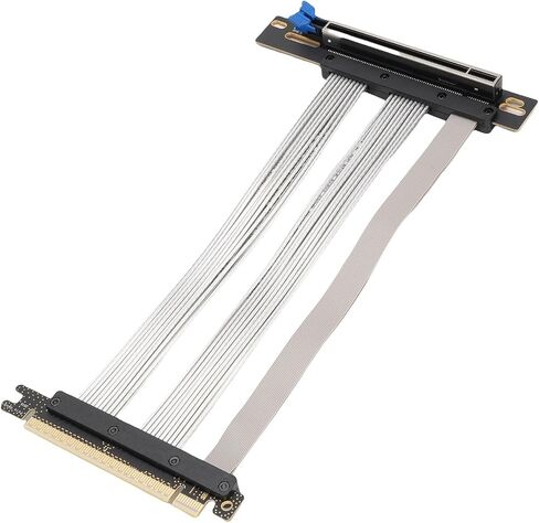 كابل تمديد PCIe 5.0 مرن من Dpofirs بتصميم مسطح - متوافق مع وحدات معالجة الرسومات الحالية والمستقبلية، للألعاب المتطرفة وتطبيقات الذكاء الاصطناعي والجماليات الممتدة [1 × كابل Riser PCIe 5.0] (40 سم) in Saudi Arabia