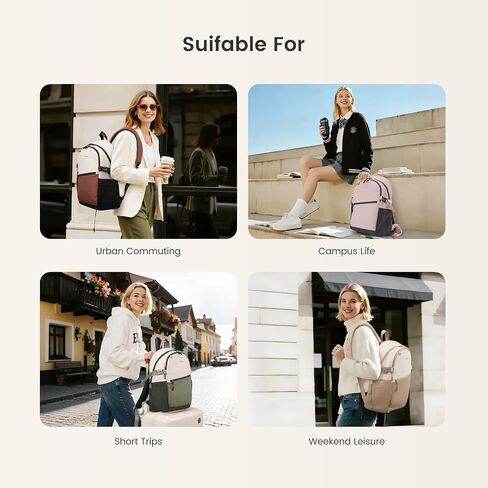 LOVEVOOK Everyday Backpack for Women, Chic Versatile Backpack with Water Bottle Pocket, Lightweight Waterproof Casual Daypack for City Work Commute, College, Travel & Gifts, Black in Saudi Arabia