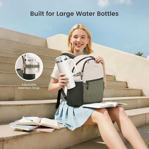 LOVEVOOK Everyday Backpack for Women, Chic Versatile Backpack with Water Bottle Pocket, Lightweight Waterproof Casual Daypack for City Work Commute, College, Travel & Gifts, Black in Saudi Arabia
