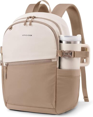 LOVEVOOK Everyday Backpack for Women, Chic Versatile Backpack with Water Bottle Pocket, Lightweight Waterproof Casual Daypack for City Work Commute, College, Travel & Gifts, Black in Saudi Arabia