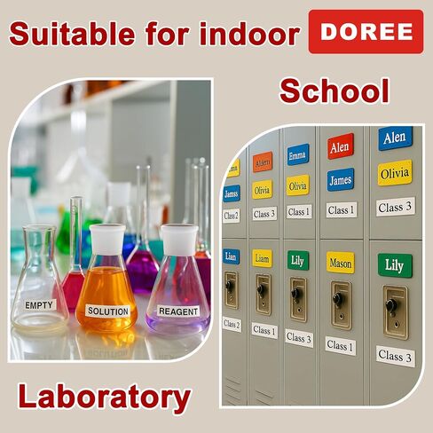 DOREE 6 عبوات 91331 طباعة سوداء على شريط بلاستيكي أبيض 1/2 بوصة × 13 قدم (12 مم × 4 م) متوافق مع DYMO Letratag 91331 S0721660 لصانع ملصقات العلامات Dymo Letra LT-100H، LT-100T، LT-200B، 2000، QX50 in Kuwait