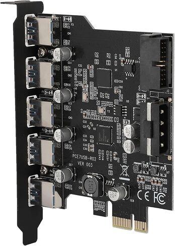 CHICIRIS PCIE to 5 Port USB 3.0 PCIE Extender Card, Supports Superspeed Data Transfer, Ideal for Multidevice Connection in Saudi Arabia