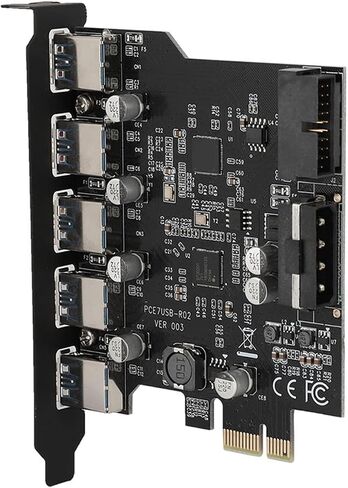 CHICIRIS PCIE to 5 Port USB 3.0 PCIE Extender Card, Supports Superspeed Data Transfer, Ideal for Multidevice Connection in Saudi Arabia