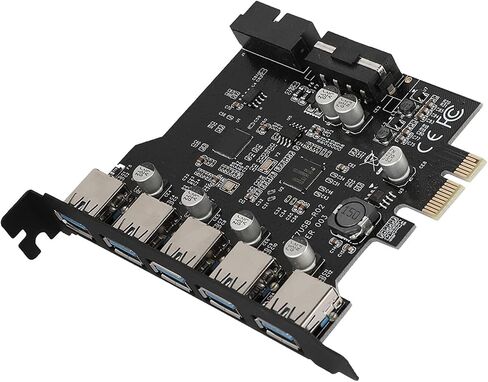 CHICIRIS PCIE to 5 Port USB 3.0 PCIE Extender Card, Supports Superspeed Data Transfer, Ideal for Multidevice Connection in Saudi Arabia