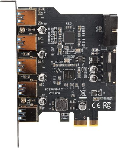 CHICIRIS PCIE to 5 Port USB 3.0 PCIE Extender Card, Supports Superspeed Data Transfer, Ideal for Multidevice Connection in Saudi Arabia