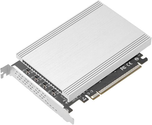 فتحة بطاقة وحدة التحكم 256 جيجابت في الثانية 4 منافذ M.2 NVMe SSD RAIDs لتوسيع PCIe X16 إلى M.2 NVME SSD للكمبيوتر in Kuwait