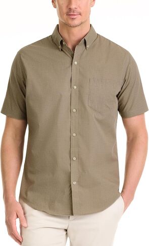 Van Heusen Men's Wrinkle Free Short Sleeve Button Down Check Shirt in Saudi Arabia