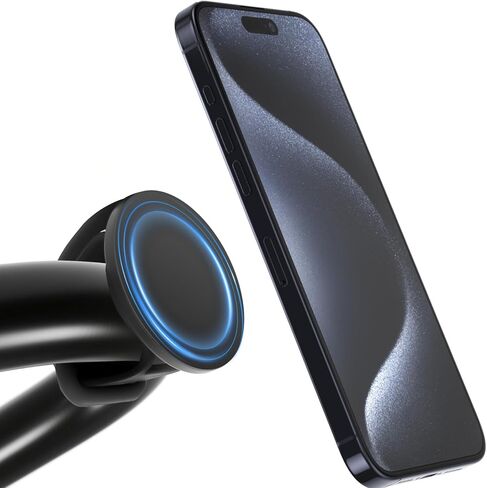 حامل هاتف لـ Magsafe للياقة البدنية في صالة الألعاب الرياضية، حامل هاتف للدراجة مع حزام سيليكون قابل للتعديل، حامل هاتف مغناطيسي للدراجة لمعدات الصالة الرياضية، عربة الأطفال، عربة التسوق، دراجات التمرين، عربة دفع الجولف (أسود) in Kuwait