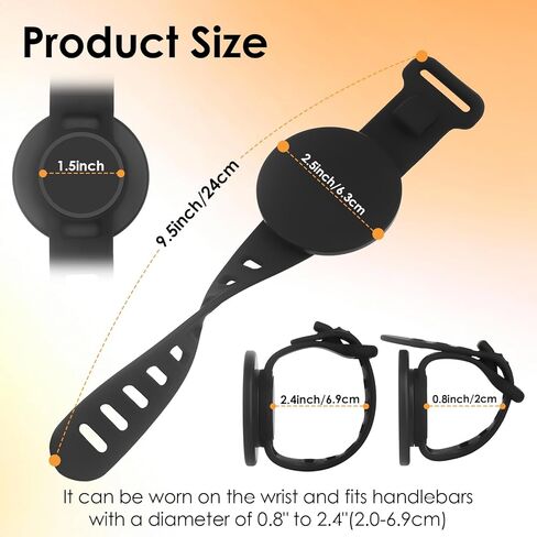 حامل هاتف لـ Magsafe للياقة البدنية في صالة الألعاب الرياضية، حامل هاتف للدراجة مع حزام سيليكون قابل للتعديل، حامل هاتف مغناطيسي للدراجة لمعدات الصالة الرياضية، عربة الأطفال، عربة التسوق، دراجات التمرين، عربة دفع الجولف (أسود) in Kuwait