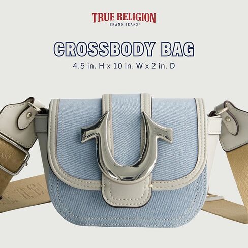 حقيبة Crossbody الحقيقية الدين ، حقيبة يد مصغرة من الجلد المصنفة مع حزام كتف قابل للتعديل ، بيج ، مقاس واحد in Saudi Arabia