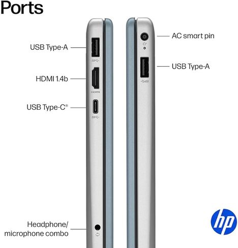 كمبيوتر محمول HP جديد بشاشة لمس FHD مقاس 15.6 بوصة موديل 2025/2026، وحدة المعالجة المركزية Intel Core i3 القوية من الجيل الثالث عشر (8 النواة)، ذاكرة الوصول العشوائي 16 جيجابايت، 256 جيجابايت SSD، USB-C، HDMI، Windows 11، Microsoft Office، Moonlight Blue، in Saudi Arabia