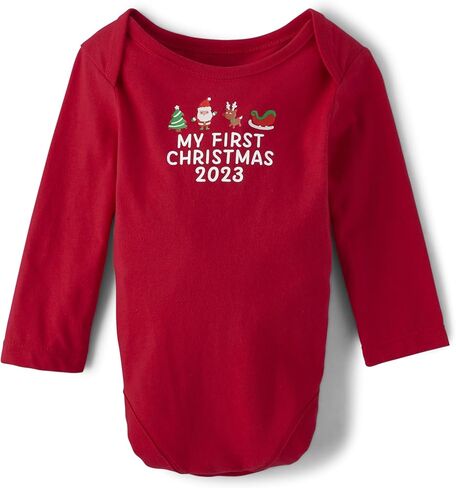 The Children's Place Baby Long Sleeve 100% Cotton Onesie Bodysuits, My First Valentine's Day, 12-18 Months in Saudi Arabia