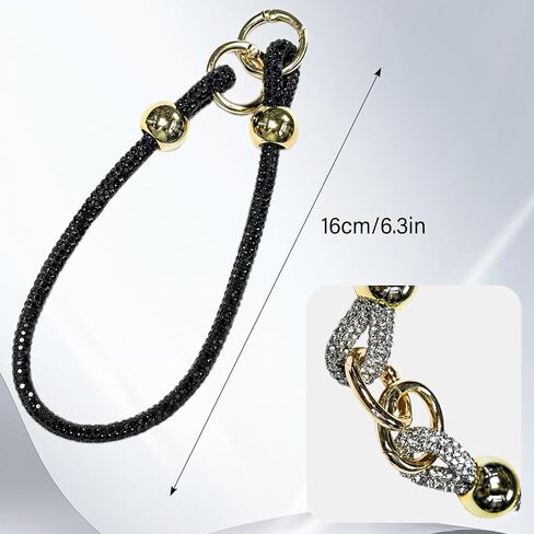 Glitter Phone Wrist Strap for Women Men - Sparkling Rhinestone Design Phone Bracelet Keychain, Anti-Lost Cellphone Lanyard for Mobile, Bag & Key Accessories (Z-Silver) in Saudi Arabia