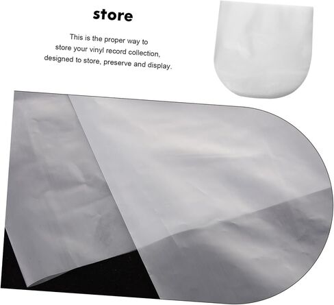 Uonlytech 50Pcs Vinyl Record Inner Sleeves Self Adhesive Protectors for Albums Convenient Storage Bags to Keep Records Clean and Scratch for Vinyl Collectors in Saudi Arabia