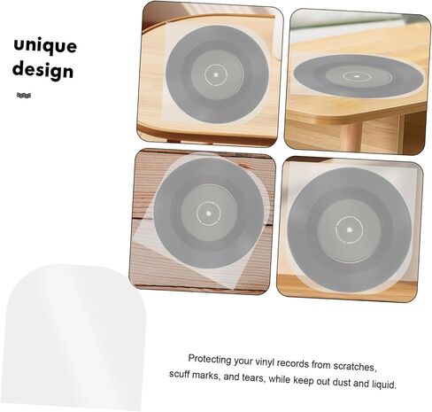 Uonlytech 50Pcs Vinyl Record Inner Sleeves Self Adhesive Protectors for Albums Convenient Storage Bags to Keep Records Clean and Scratch for Vinyl Collectors in Saudi Arabia