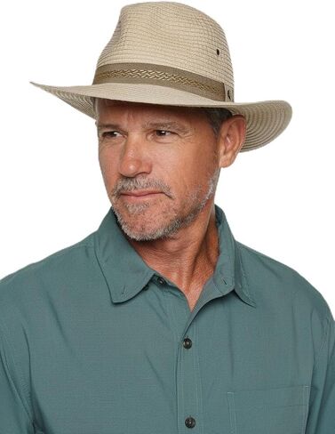 Coolibar UPF 50+ Men's Holden Packable Travel Fedora - Sun Protective in Kuwait