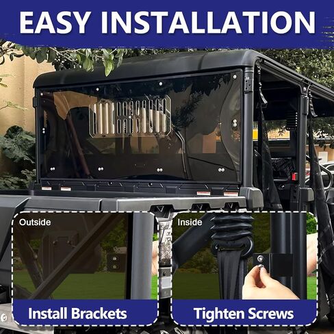 Starknightmt Uforce Vented Windshield - Uforce 1000 نافذة واضحة متوافقة مع CFMOTO UFORCE 1000 2019-2025 POLY SXS UFFORCE ملحقات الزجاج الأمامي in Saudi Arabia