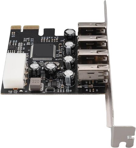 Keenso PCI E to USB Expansion Card Hub Internal USB Desktop PC Connector with 4 2.0 Ports, Easy to Install in Saudi Arabia