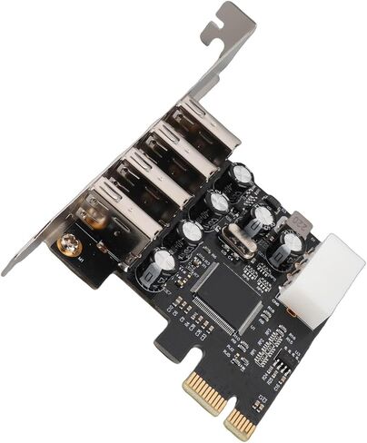 Keenso PCI E to USB Expansion Card Hub Internal USB Desktop PC Connector with 4 2.0 Ports, Easy to Install in Saudi Arabia