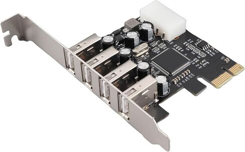 Keenso PCI E to USB Expansion Card Hub Internal USB Desktop PC Connector with 4 2.0 Ports, Easy to Install in Saudi Arabia
