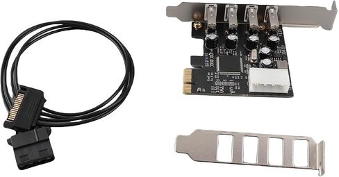 Keenso PCI E to USB Expansion Card Hub Internal USB Desktop PC Connector with 4 2.0 Ports, Easy to Install in Saudi Arabia