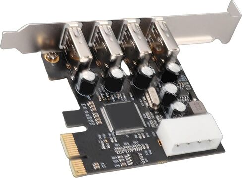 Keenso PCI E to USB Expansion Card Hub Internal USB Desktop PC Connector with 4 2.0 Ports, Easy to Install in Saudi Arabia