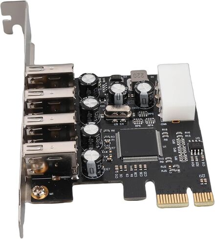 Keenso PCI E to USB Expansion Card Hub Internal USB Desktop PC Connector with 4 2.0 Ports, Easy to Install in Saudi Arabia