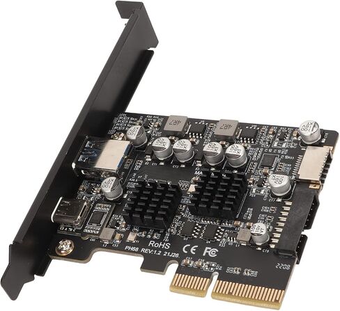 بطاقة CHICIRIS Pcie من النوع C بسرعة 10 جيجابت في الثانية عالية السرعة بطاقة Pci Express أداء مستقر لمواد الكمبيوتر المكتبي لوحة الدوائر المطبوعة دبوس مطلي بالذهب in Saudi Arabia
