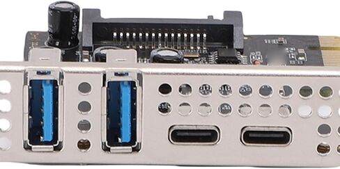 VBESTLIFE PCIe to USB 3.2 Gen 1 Card with 5Gbps Bandwidth, 2 Type A and 2 Type C Ports, Plug and Play, PCIe Expansion Card for Desktop PC in Saudi Arabia