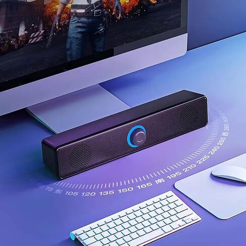 Computer Speakers Wired USB-Powered Sound-bar with Stereo Sound for PC Desktop Plug -n-Play 3.5mm Jack Computer Speakers for Desktop in Saudi Arabia