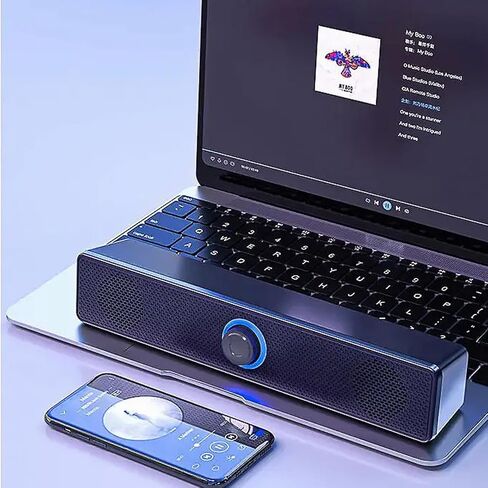 Computer Speakers Wired USB-Powered Sound-bar with Stereo Sound for PC Desktop Plug -n-Play 3.5mm Jack Computer Speakers for Desktop in Saudi Arabia