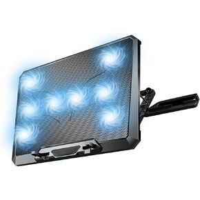 Laptop Cooling Pad Heat Dissipation Platform with Backlit Fans Quiet for Laptops Multiple Angles Gaming Stand in Saudi Arabia