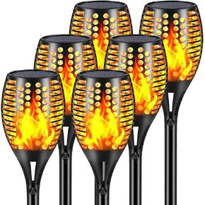 Aityvert Solar Torch Lights, 43" Flickering Flames Outdoor Waterproof Landscape Decoration, Dusk to Dawn Auto On/Off Security for Yard Garden Pathway Driveway 4-Pack in Saudi Arabia