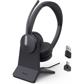 Yealink BH70 Dual UC with Charging Stand, Wireless Bluetooth Headset with Microphone for Work, up to 35h Talking Battery Life, 3-Mic Noise Cancellation Headsets for Computer in Saudi Arabia