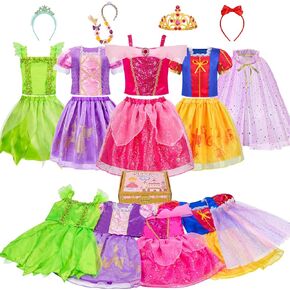 Meland Princess Dresses for Girls - Princess Dress Up Clothes for Little Girls, Gift for Girls Age 3,4,5,6,7,8 Year Old for Halloween Christmas Birthday in Saudi Arabia